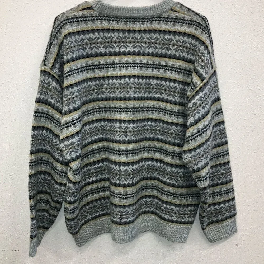 Farah vintage 90’s acrylic fair isle crewneck sweater academia preppy grandpa 73